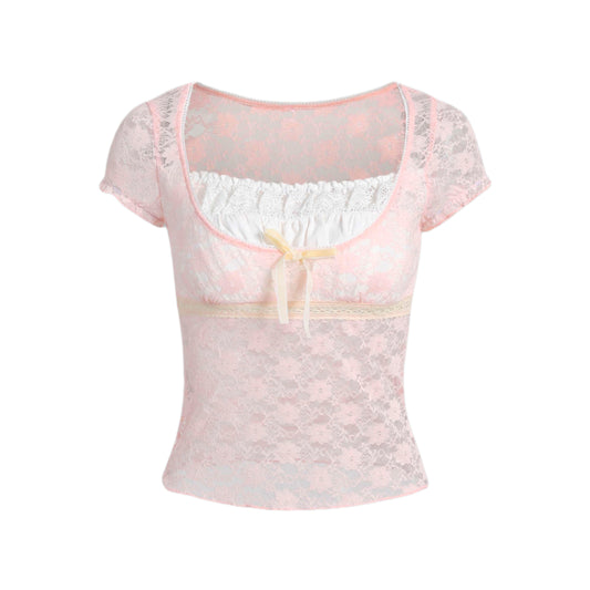 Blush Layered Lace Top