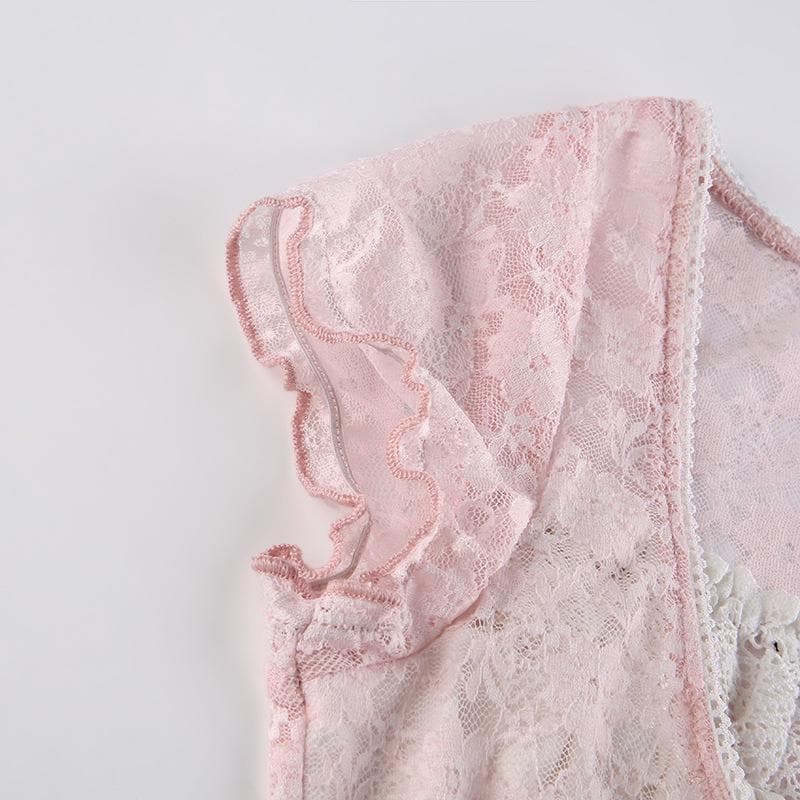 Blush Layered Lace Top